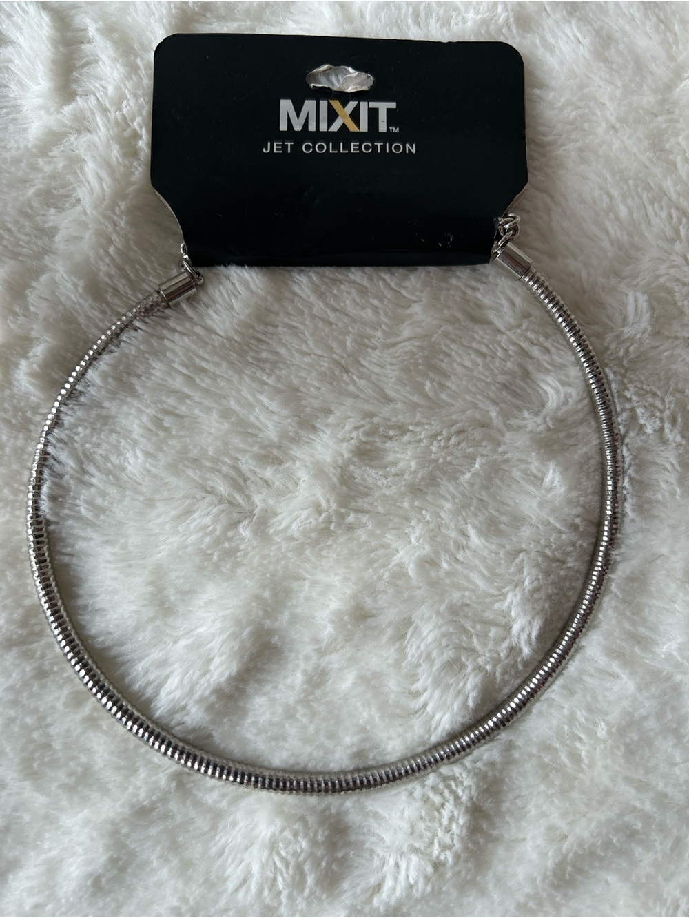 Mix It Silver Toned Snake Chain Choker Necklace